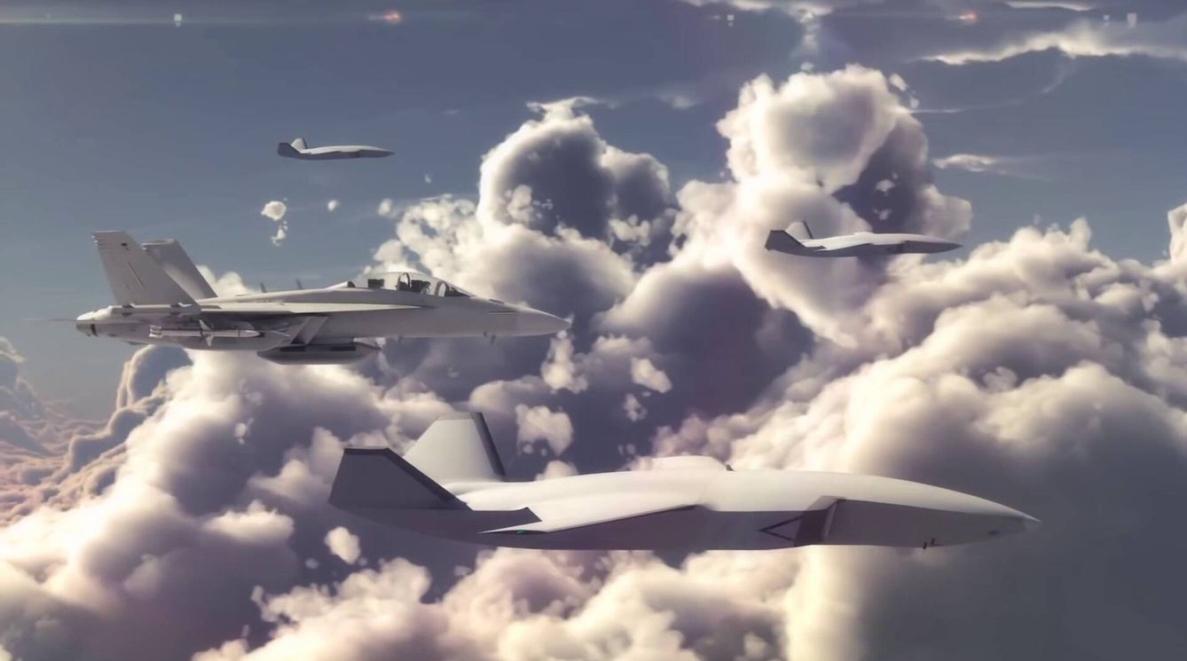 La nueva generación de cazas de EEUU con enjambres de drones. (Lockheed Martim)