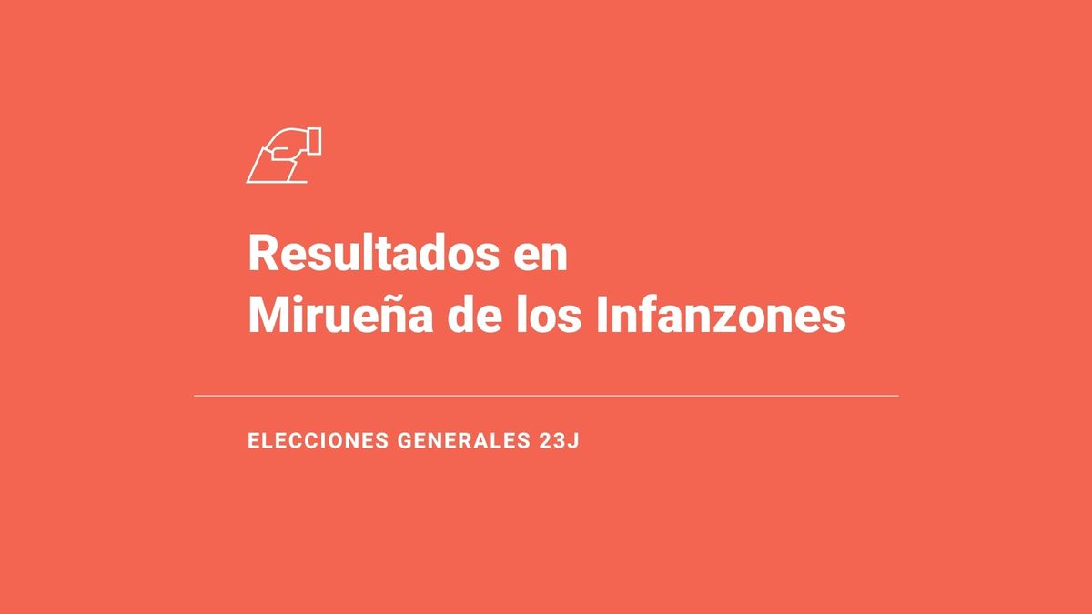 Resultados, ganador y última hora en Mirueña de los Infanzones de las elecciones generales 2023: el PP, fuerza más votada
