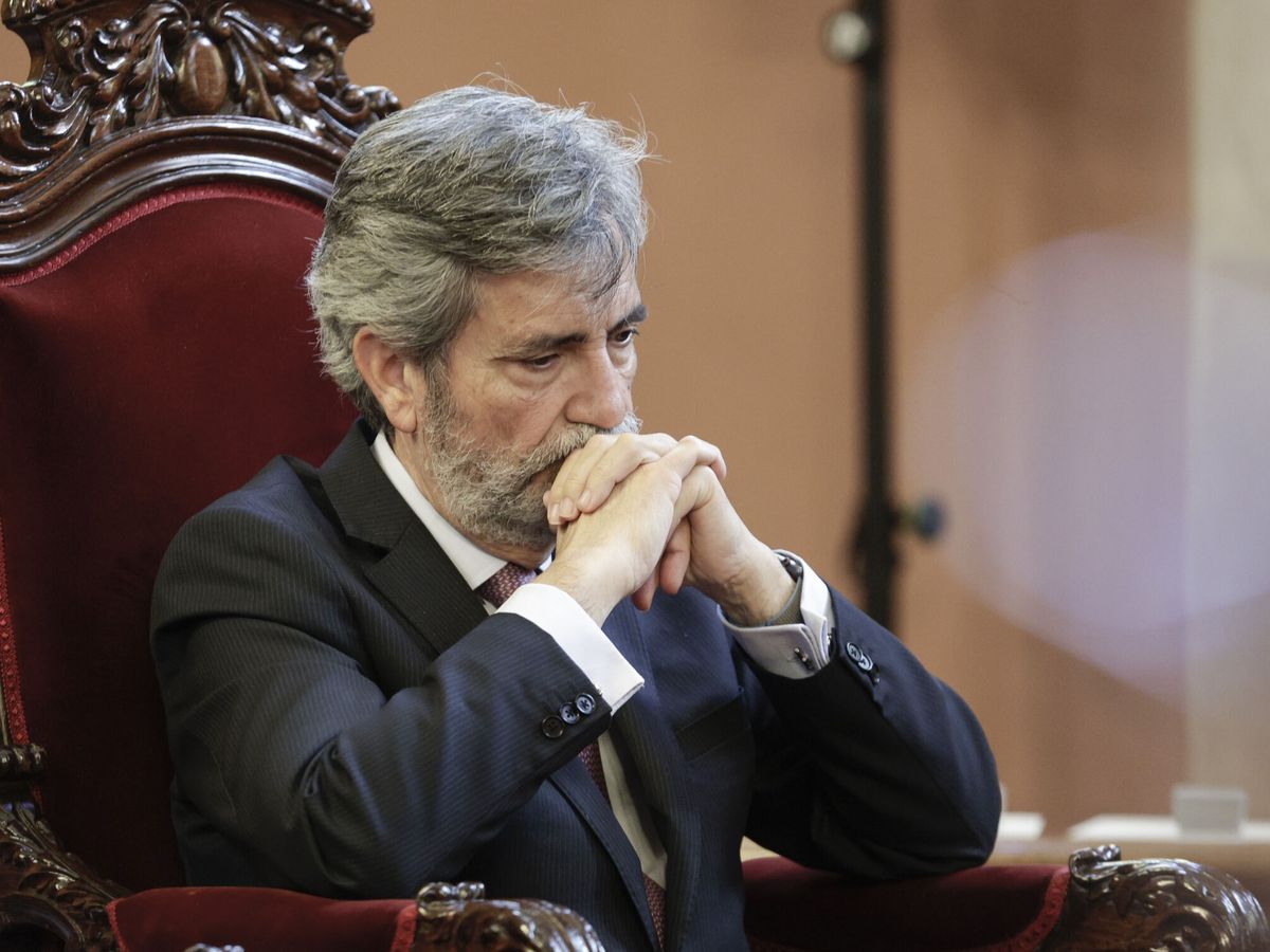 Foto: Dimite Carlos Lesmes como presidente del CGPJ. (EFE/Quique García)