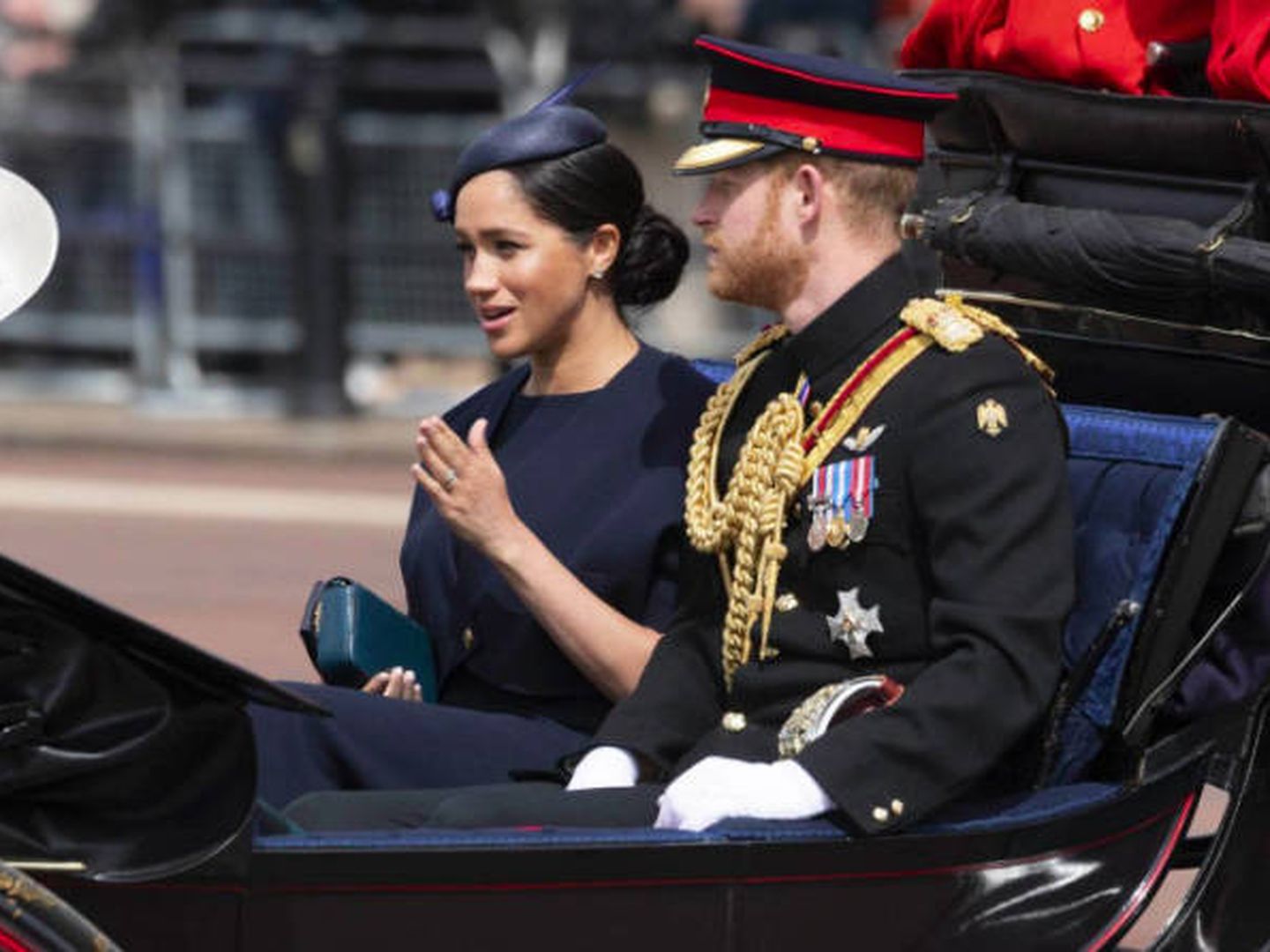 El príncipe Harry y Meghan Markle en el Trooping the Colour. (Reuters)