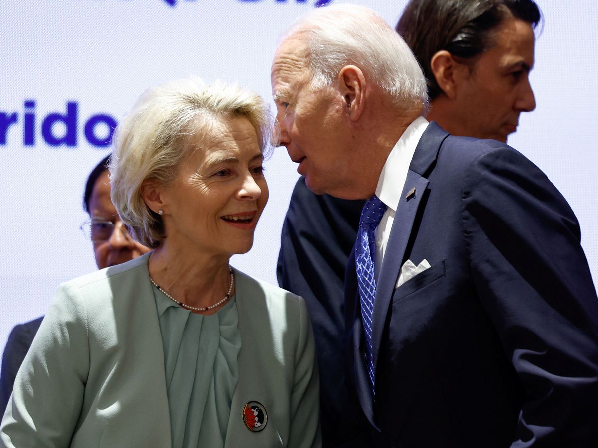 Foto: Ursula Von der Leyen y Joe Biden. (Reuters/Evelyn Hockstein) 