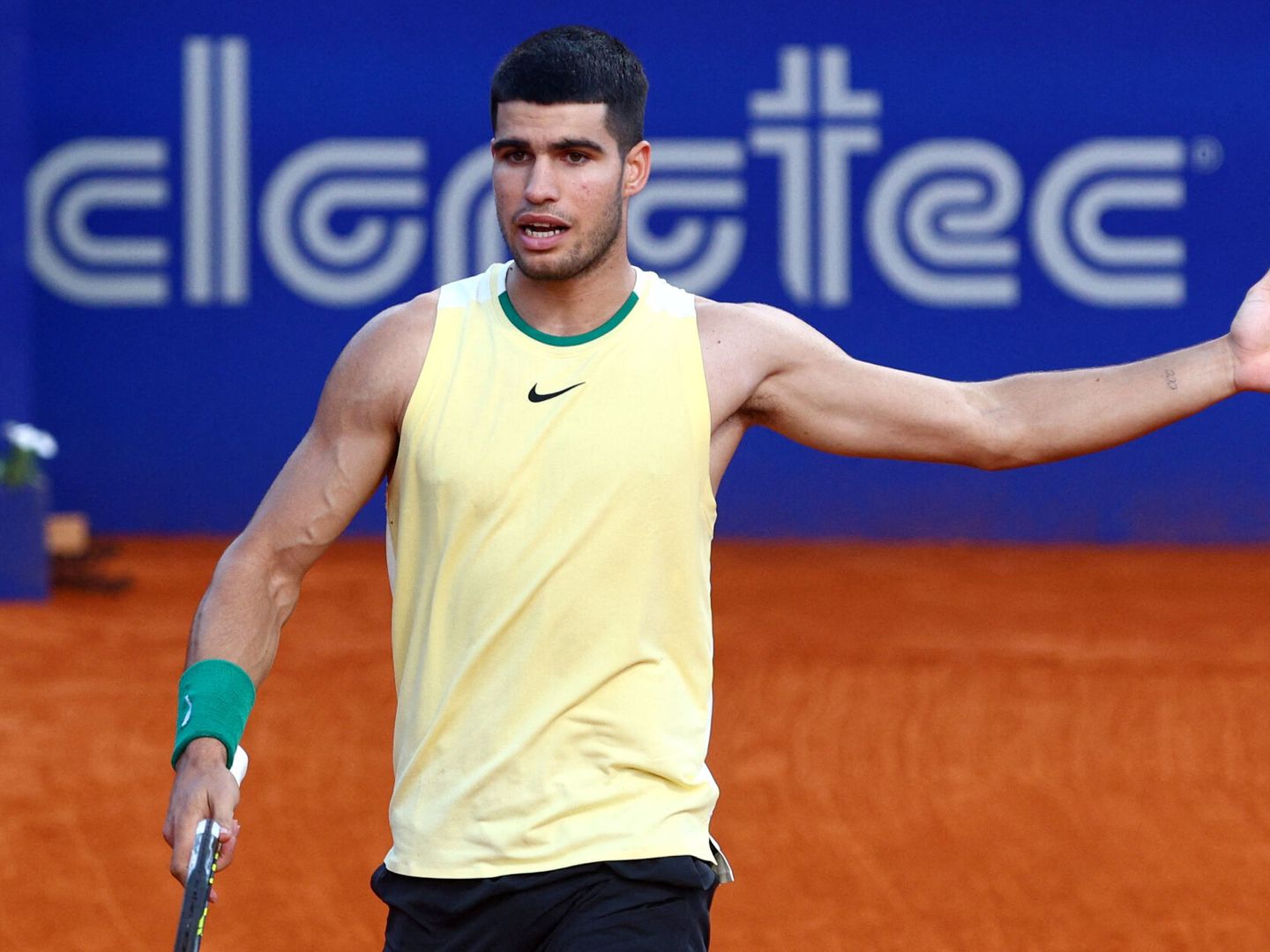 Carlos Alcaraz, durante el ATP de Buenos Aires. (Reuters/Matias Baglietto)