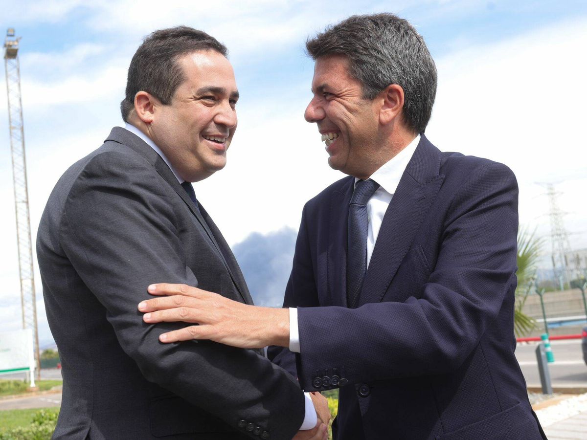 Foto: Andrés Guevara, presidente de BP España, junto a Carlos Mazón, presidente de la Generalitat Valenciana.