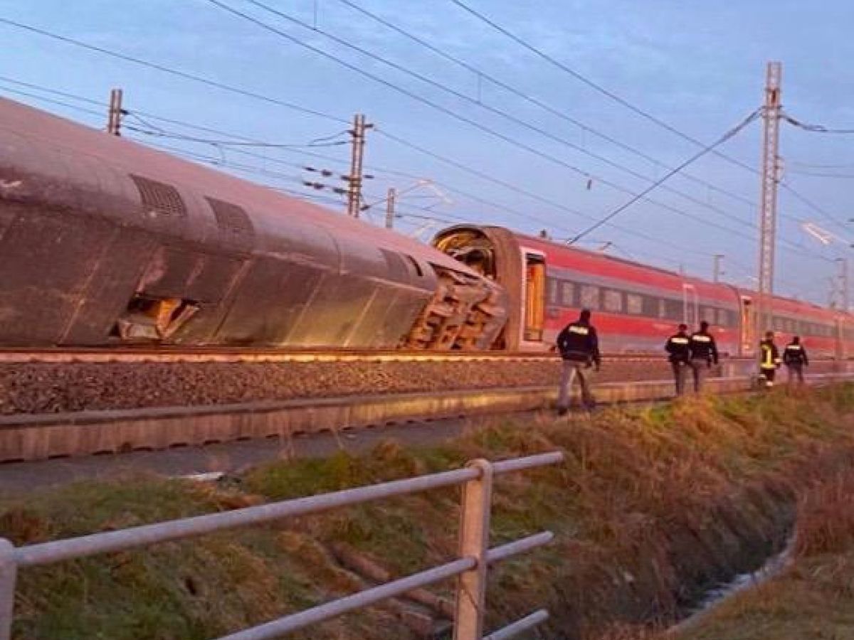 Foto: Accidente de tren en Milán. (Reuters)
