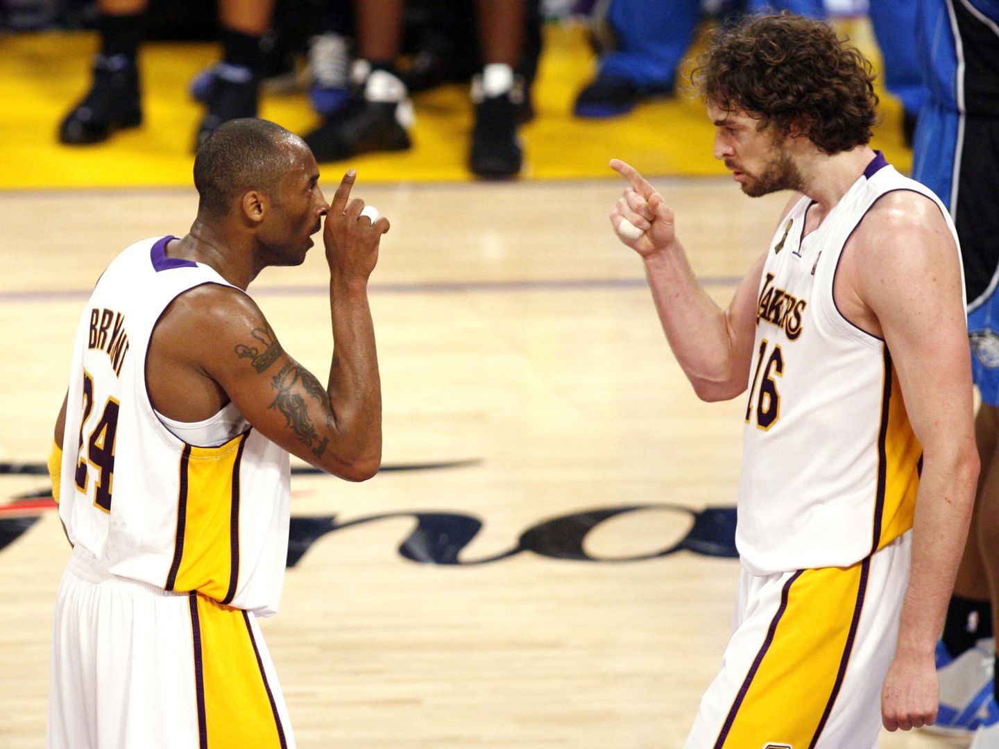 Pau Gasol y Kobe Bryant en su etapa en los Lakers.