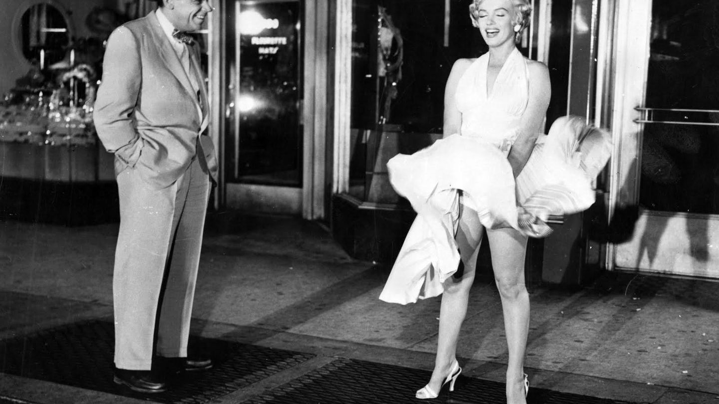 La escena con el mítico vestido blanco de Marilyn Monroe. (Cortesía)