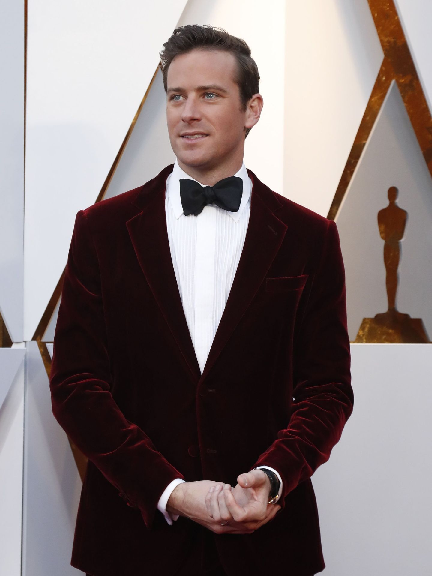Armie Hammer en los Oscar de 2018, antes de caer en desgracia. (Reuters/Mario Anzuoni)