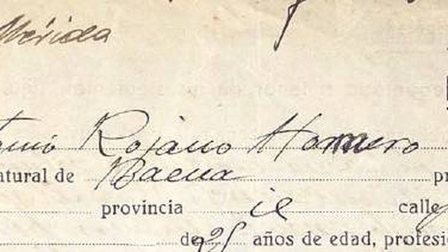 Los datos de Antonio Rojano, el miliciano, según el Archivo .