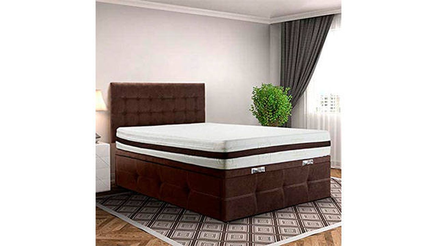 Cabecero de cama tapizado en polipiel con capitoné