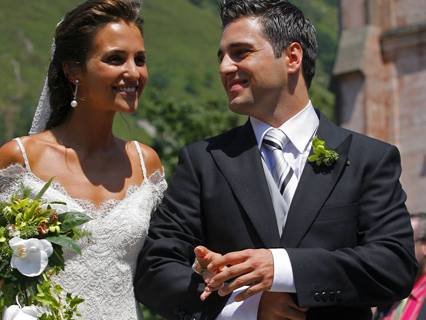 Paula Echevarria y David Bustamante, el día de su boda. (Cordon Press)