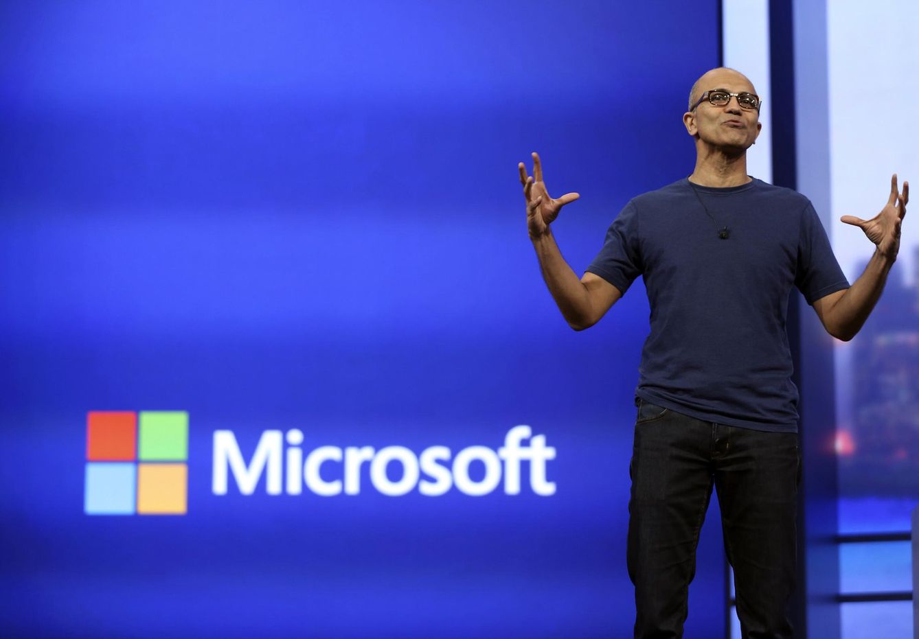 Sadya Natella, durante la presentación de resultados de Microsoft del primer trimestre de 2020. (Reuters)