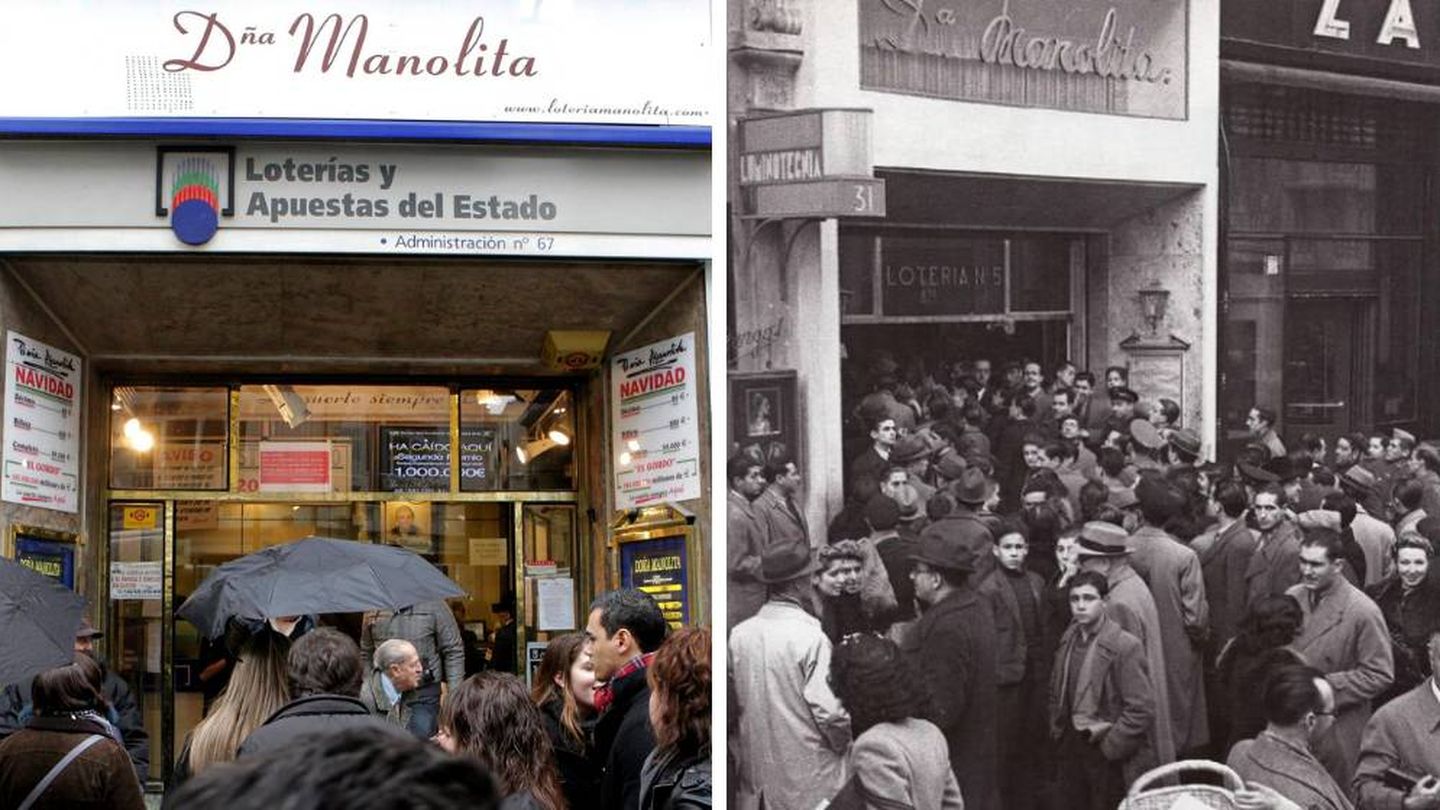 El ayer y hoy de Doña Manolita, la administración de lotería más conocida de España (EFE/Doña Manolita)