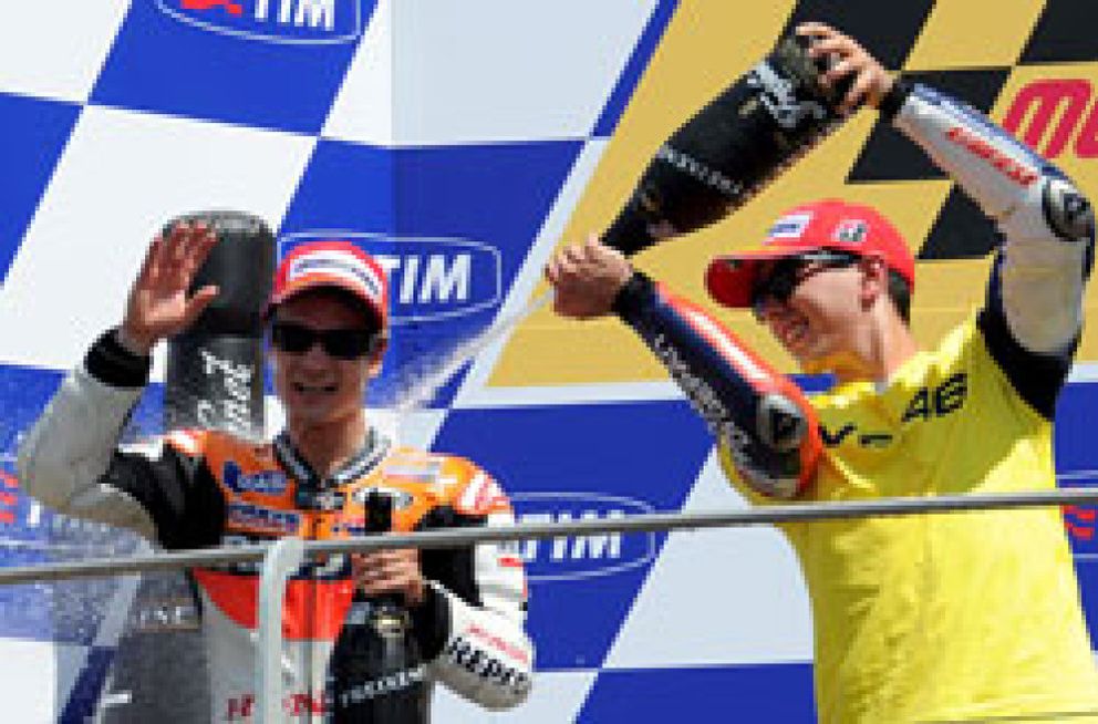 Foto: El primer grave error de Rossi le entrega el título a Lorenzo o Pedrosa