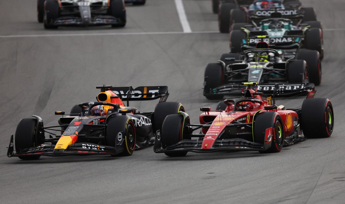 Sainz sacó el máximo rendimiento de su Ferrari. (Reuters/Nacho Doce)