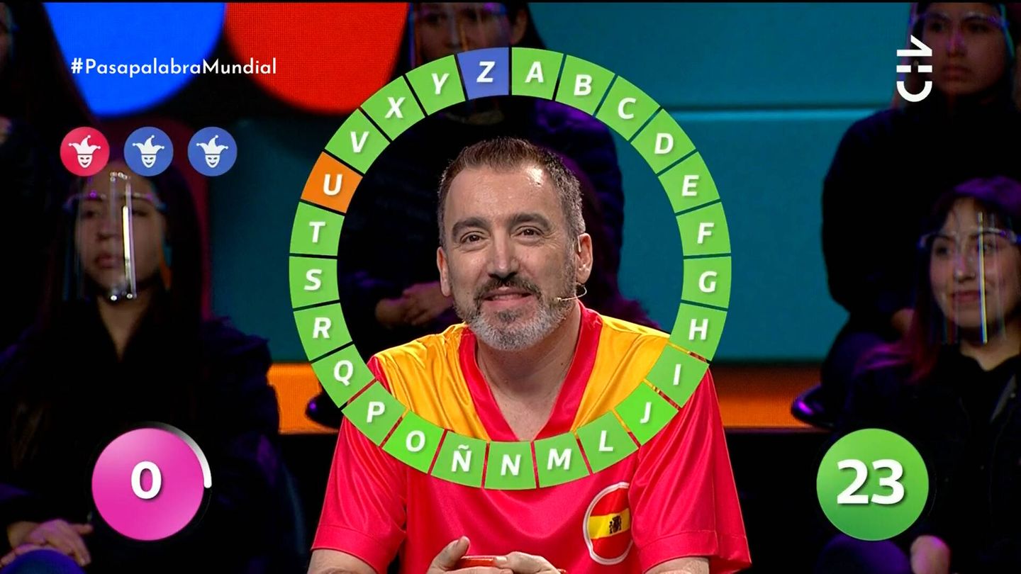 Primer rosco de José F. Martín en el 'Mundial de Pasapalabra'. (ECTV/Chilevisión)