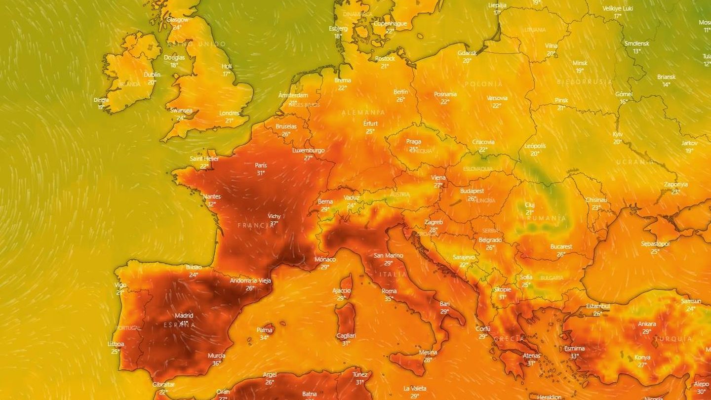 Así está afectando la ola de calor a Europa. (Open Streets Maps)