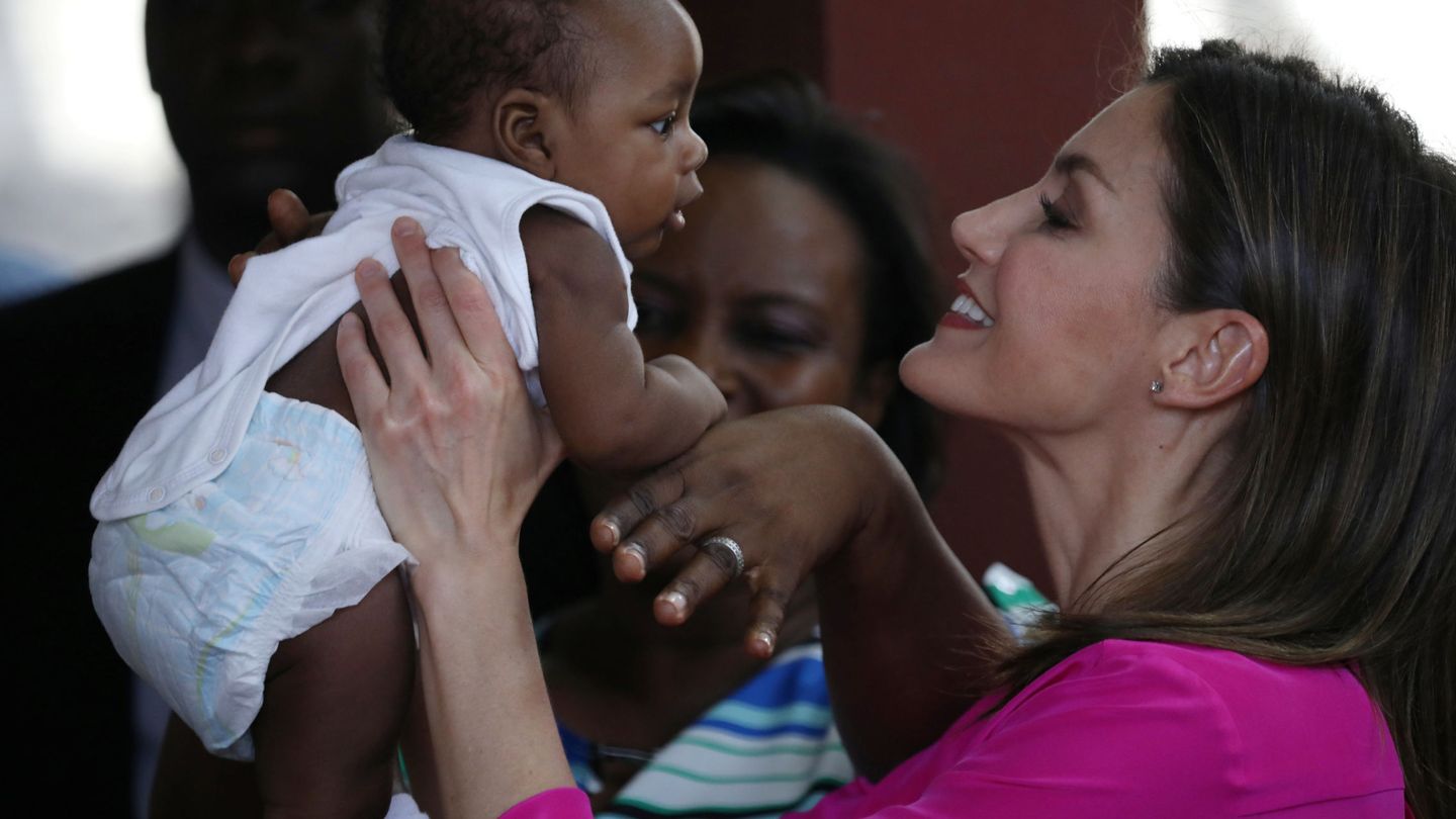 La Reina en Haití. (Reuters)