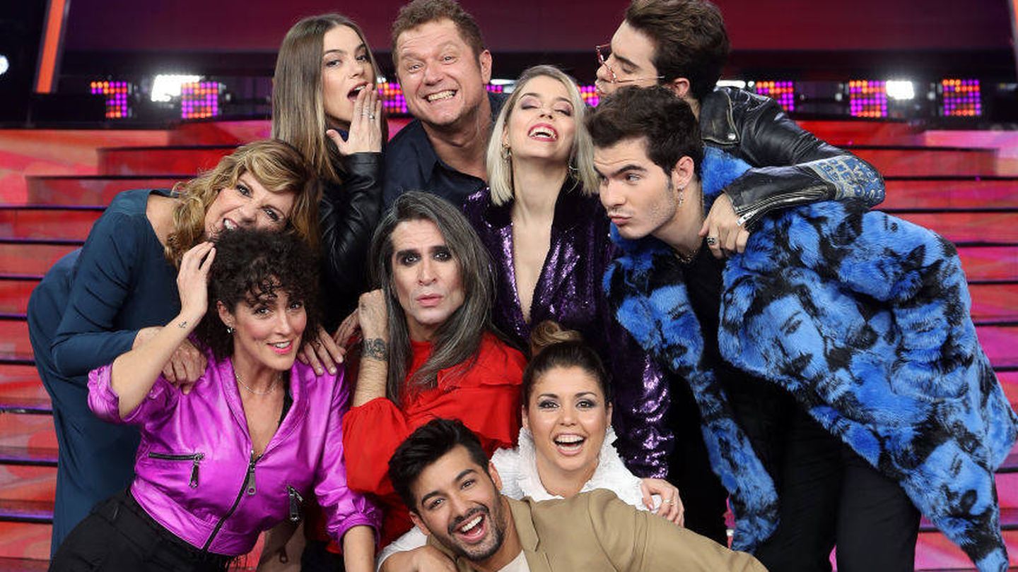 Rocío Madrid junto al resto de concursantes de la octava edición de 'Tu cara me suena'. (Atresmedia)