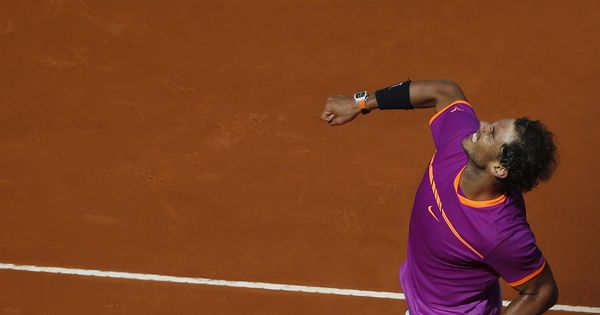 Foto: Nadal celebra su victoria contra Djokovic. (EFE)