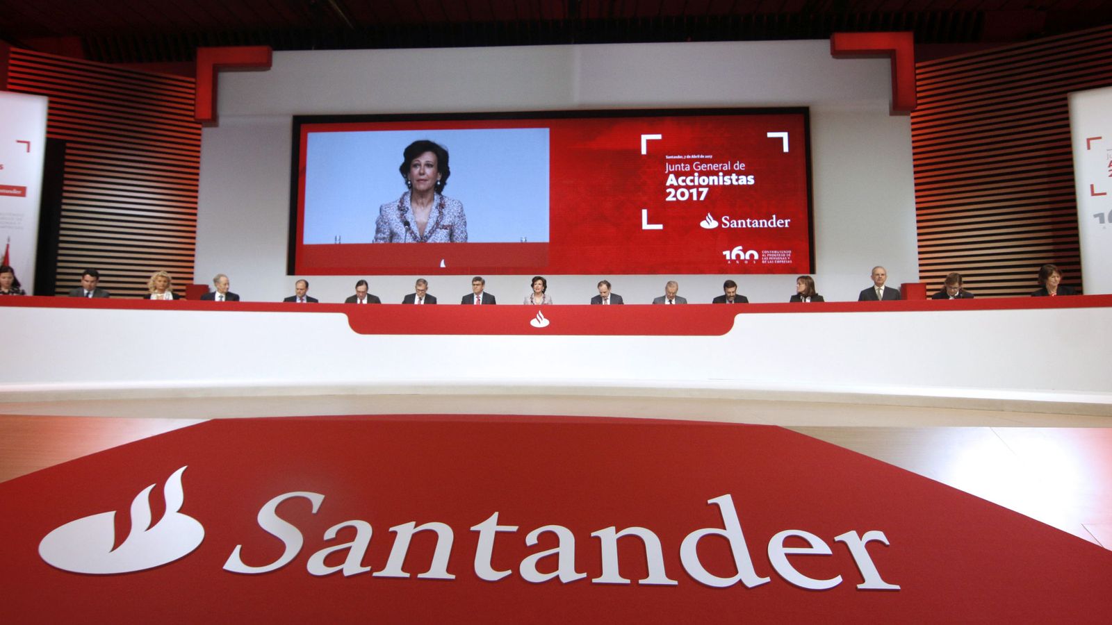 Foto: Imagen de la última junta general de accionistas del Santander.