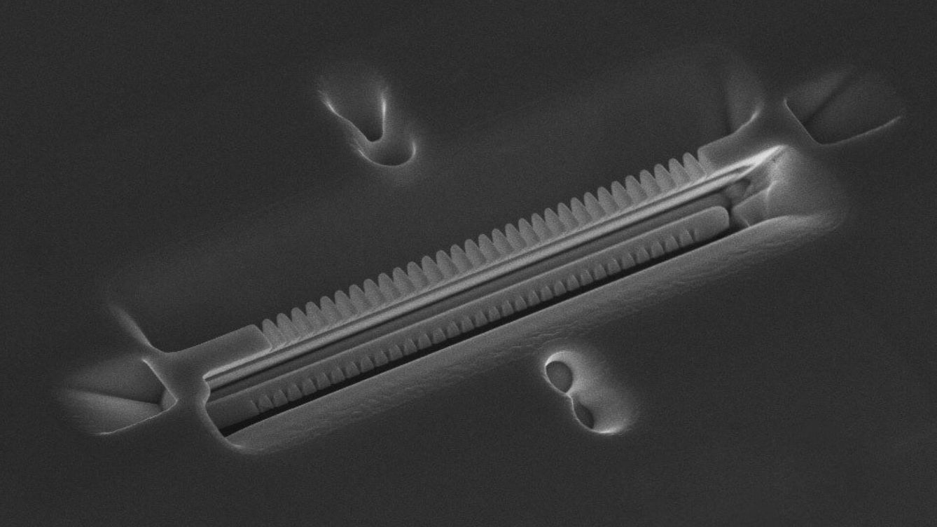 Foto: Una cavidad nanofotónica diseñada en Faraon Lab/CalTech. (Faraon Lab/CalTech)