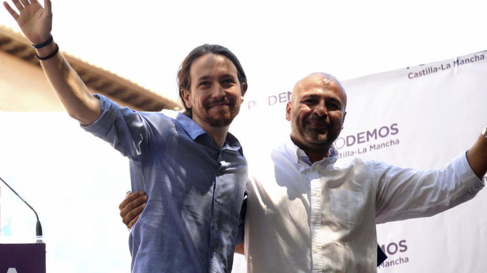 Foto: Pablo Iglesias y el secretario regional de Podemos en Castilla La Mancha, José García Molina. (EFE) 