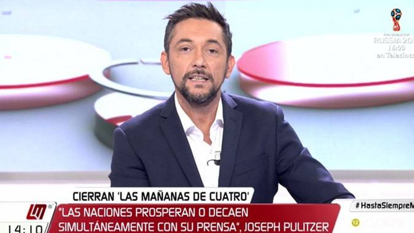 Javier Ruiz en 'Las mañanas de Cuatro'. (Mediaset)