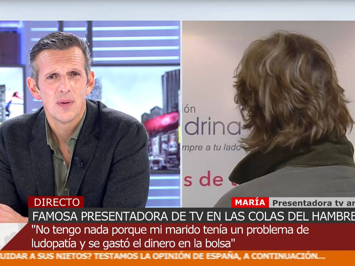 Foto: Joaquín Prat, entrevistando a la mítica expresentadora. (Mediaset)