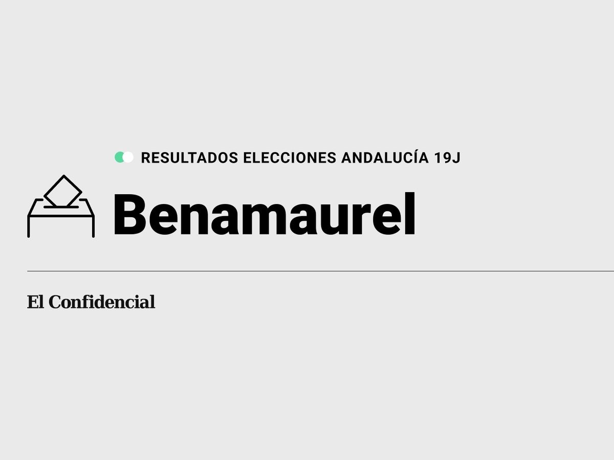 Foto: Resultados en Benamaurel, Granada, de las elecciones de Andalucía 2022 este 19-J (C.C./Diseño EC)