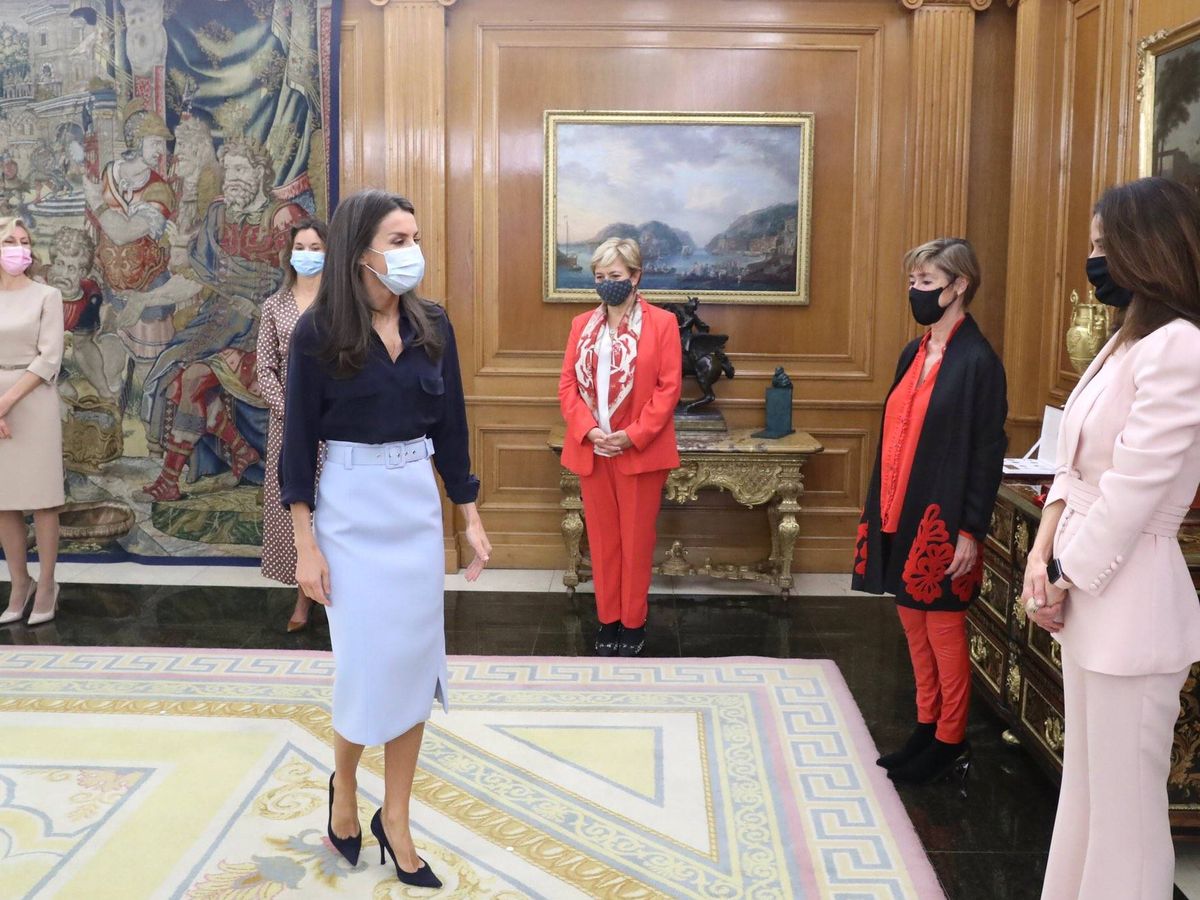 Foto:  La reina Letizia, durante la audiencia. (Casa Real)