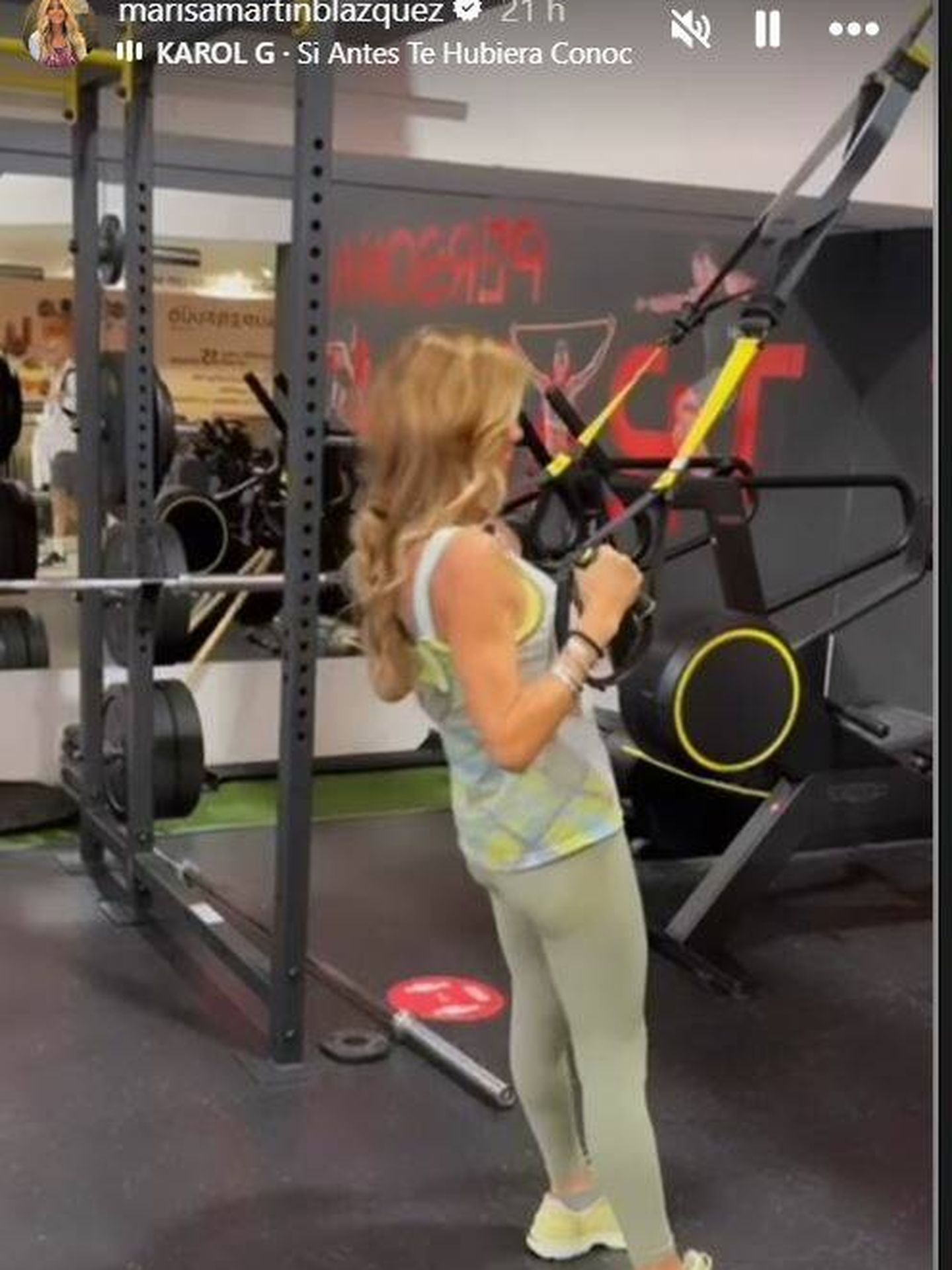 Marisa Martín Blázquez conoce la importancia de los ejercicios de fuerza. (Instagram/@marisamartinblazquez)