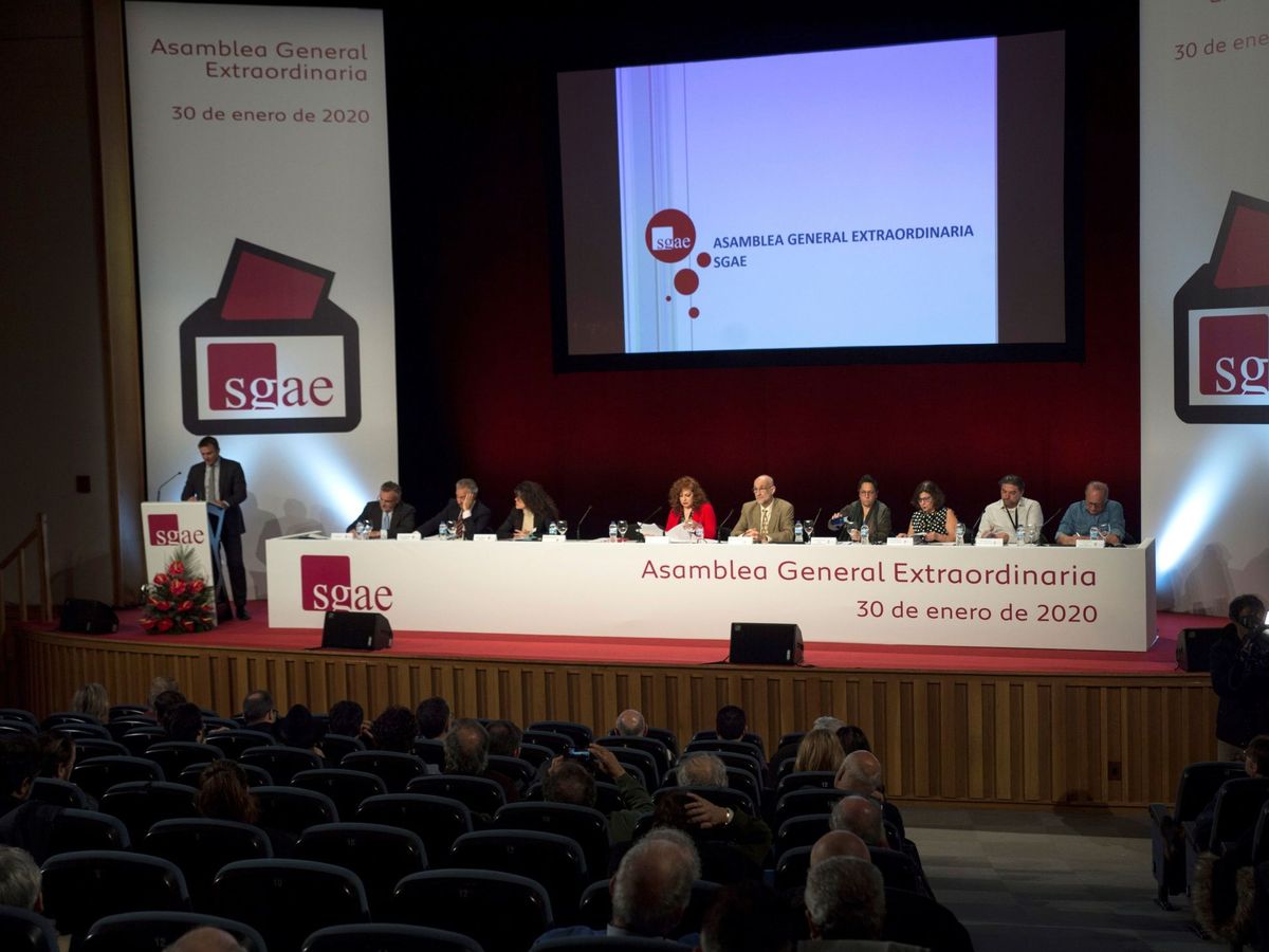 Foto: Asamblea extraordinaria de la SGAE el 30 de enero de 2020 en madrid. (EFE)
