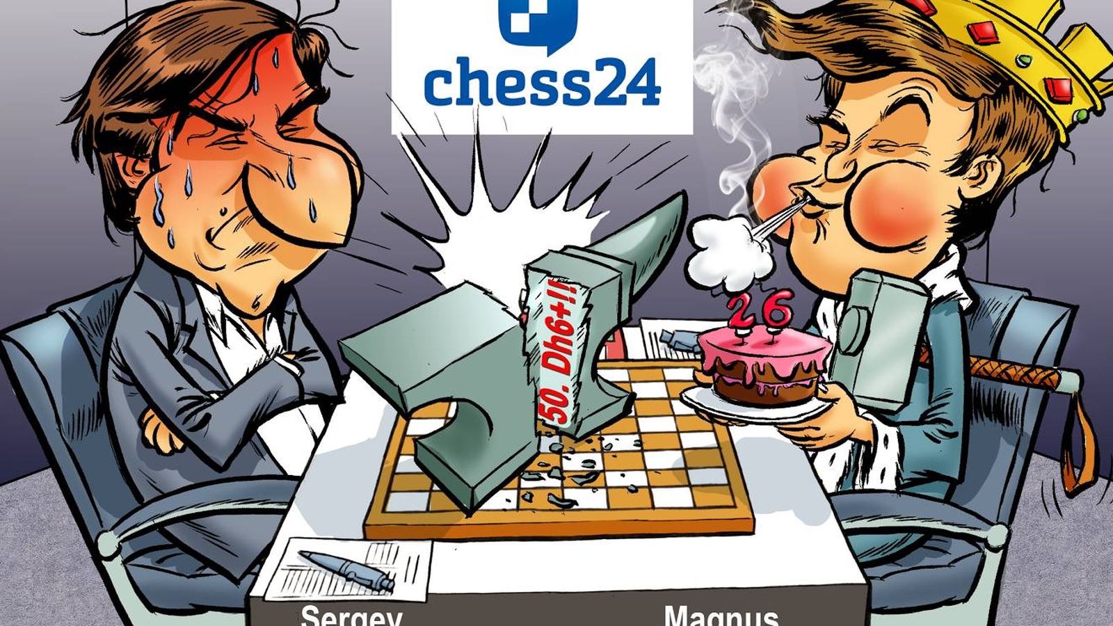 Foto: Dama a H6, una jugada hermosa para soplar velas (Chess24).