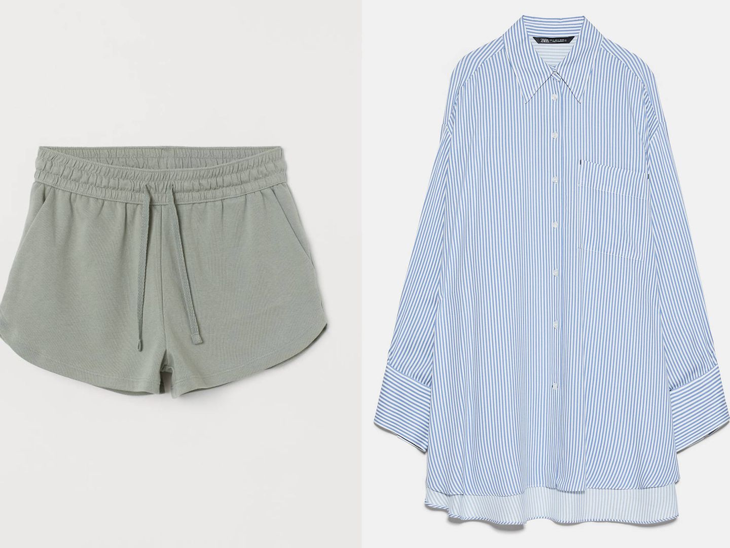 Shorts de H&M y camisa de Zara.