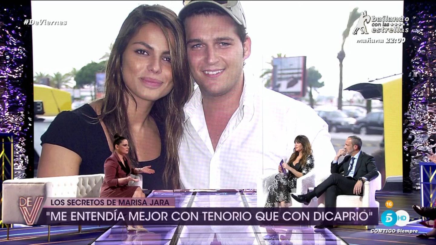 Marisa Jara relata su historia de amor con Leonardo DiCrapio y Manu Tenorio en '¡De viernes!'. (Mediaset)
