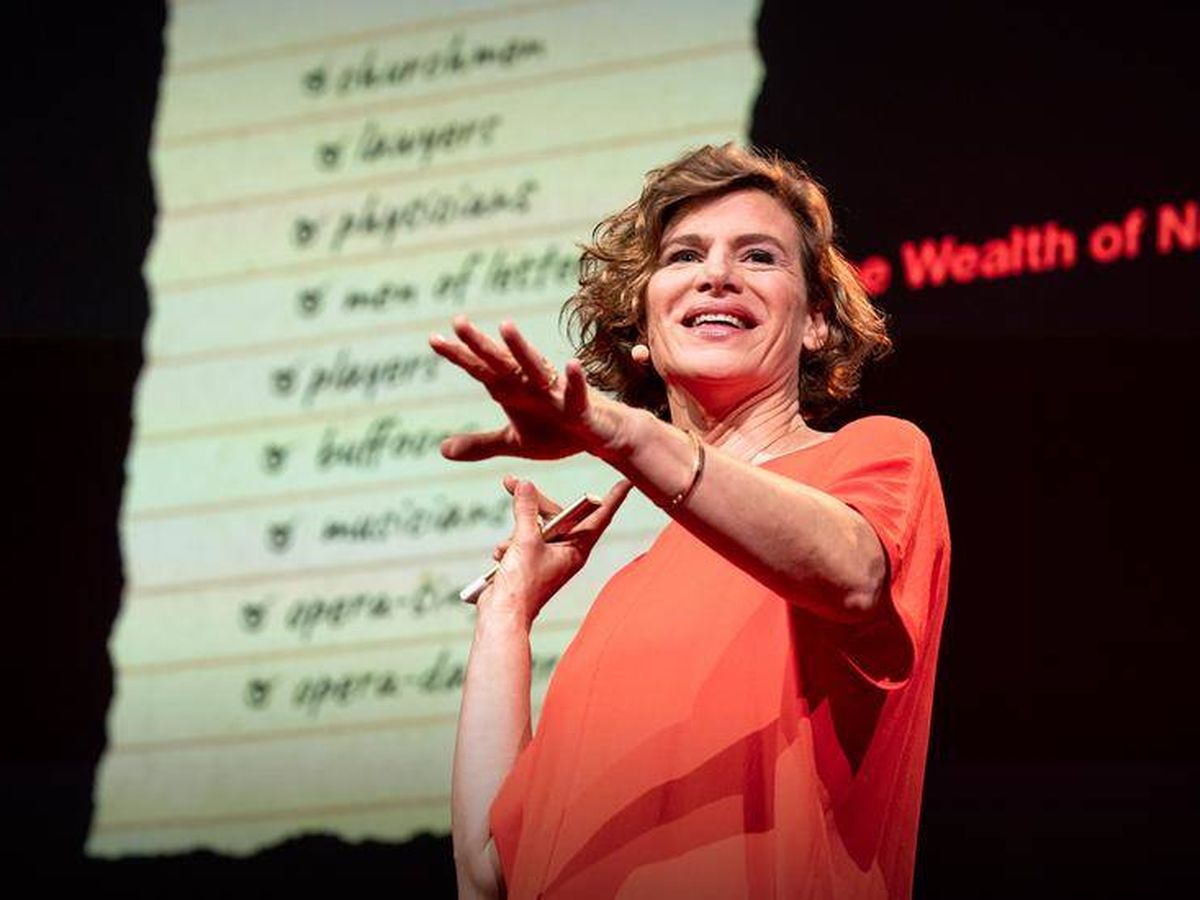Foto: La economista Mariana Mazzucato, durante una charla TED. 