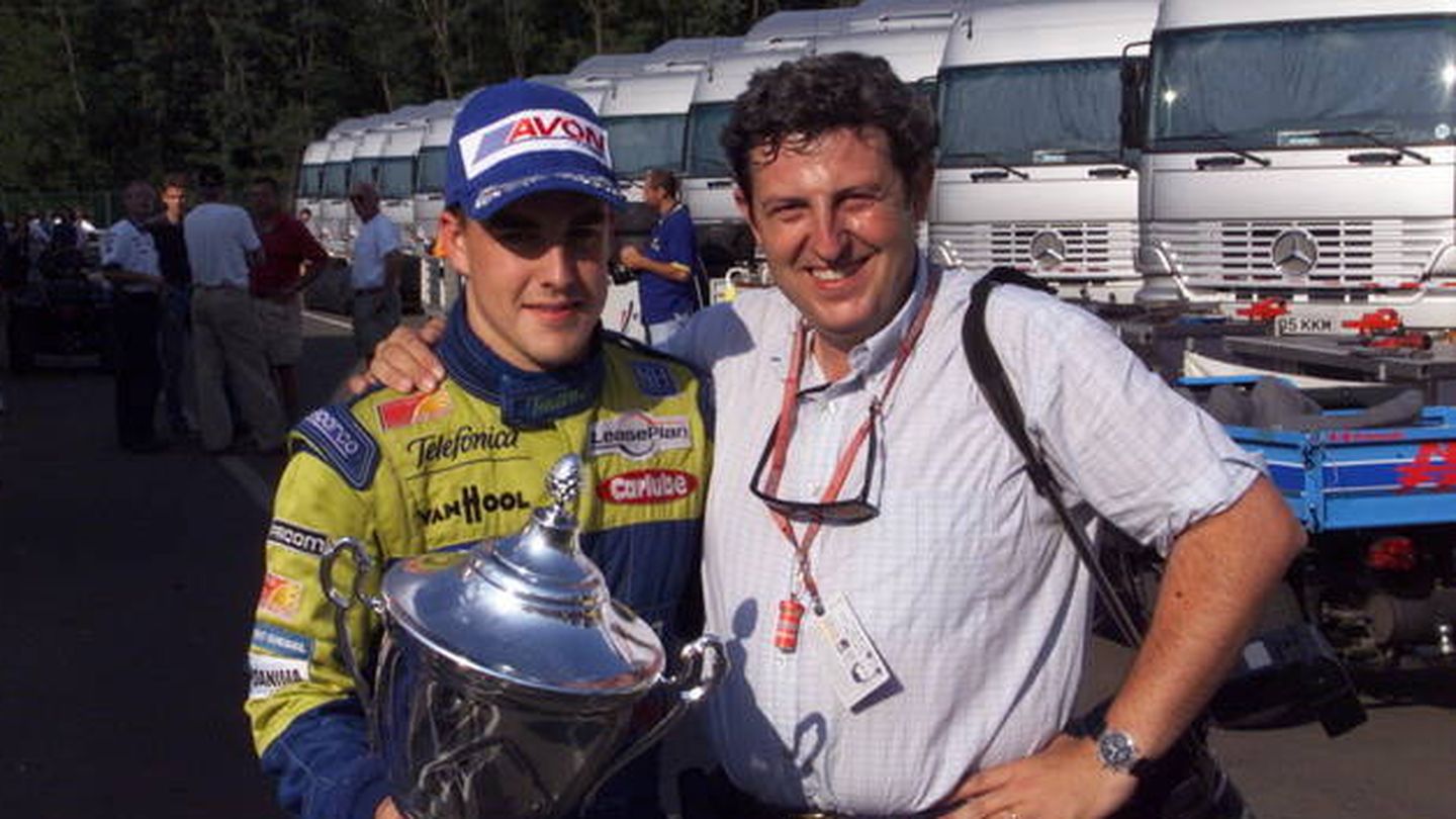 Fernando Alonso y Rubio en Hungría 2000.