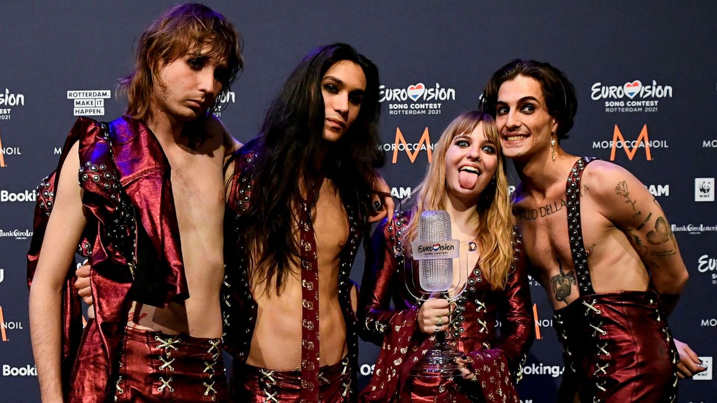 Maneskin, ganadores de Eurovisión 2021. Foto: REUTERS