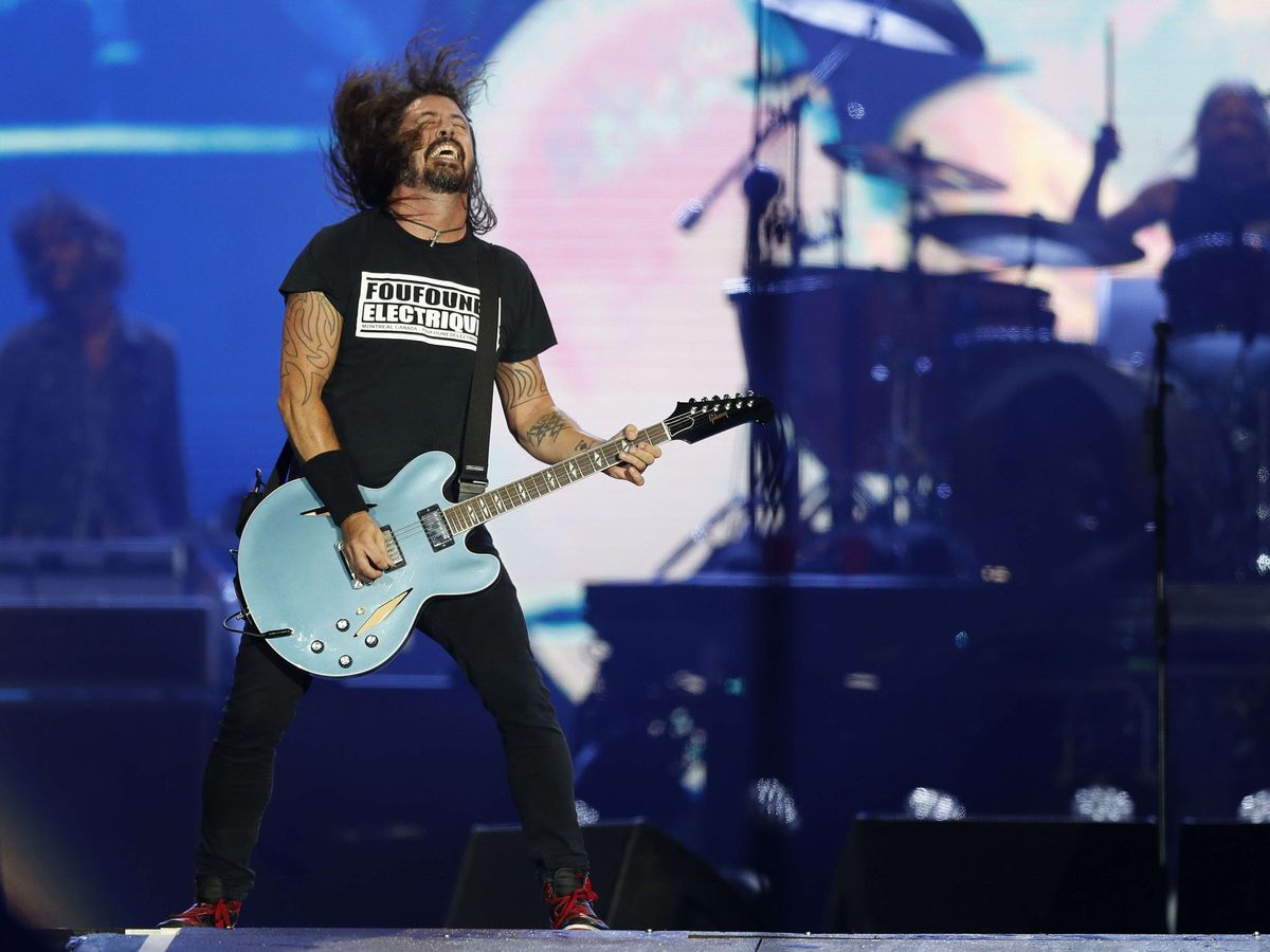 Foto: Dave Grohl en un concierto de Foo Fighters en el Rock in Río de 2019. (Efe)