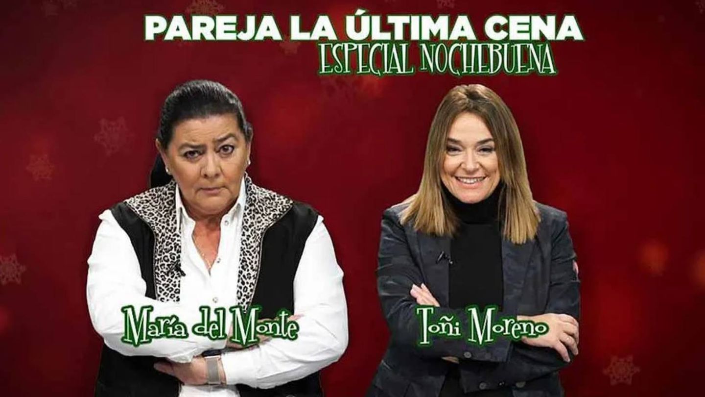 María del Monte y Toñi Moreno, protagonistas de 'La última cena' de Nochebuena. (Mediaset)