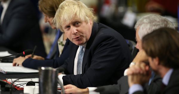 Foto: Boris Johnson durante una reunión de ministros de Seguridad, en Canadá. (Reuters) 