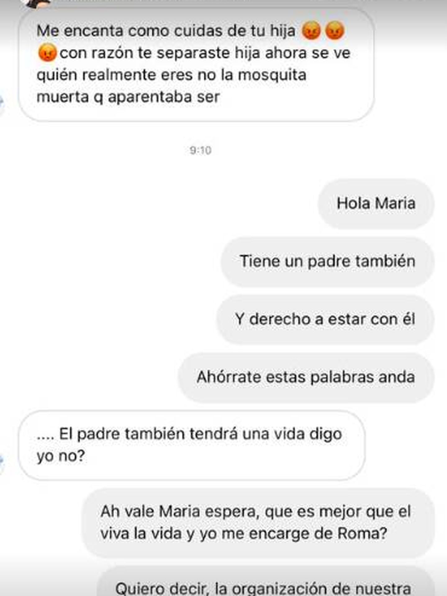 La conversación entre Laura y María. (Instagram/@lauraescanes)