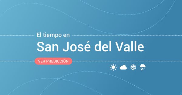 Foto: El tiempo en San José del Valle. (EC)