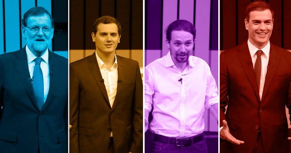Foto: Elecciones generales 2016: Mariano Rajoy (Partido Popular), Albert Rivera (Ciudadanos), Pablo Iglesias (Unidos Podemos) y Pedro Sánchez (PSOE).