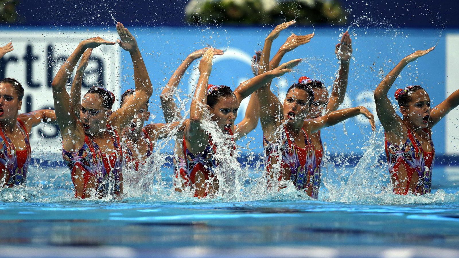Foto: El equipo español de natación sincronizada (Efe).