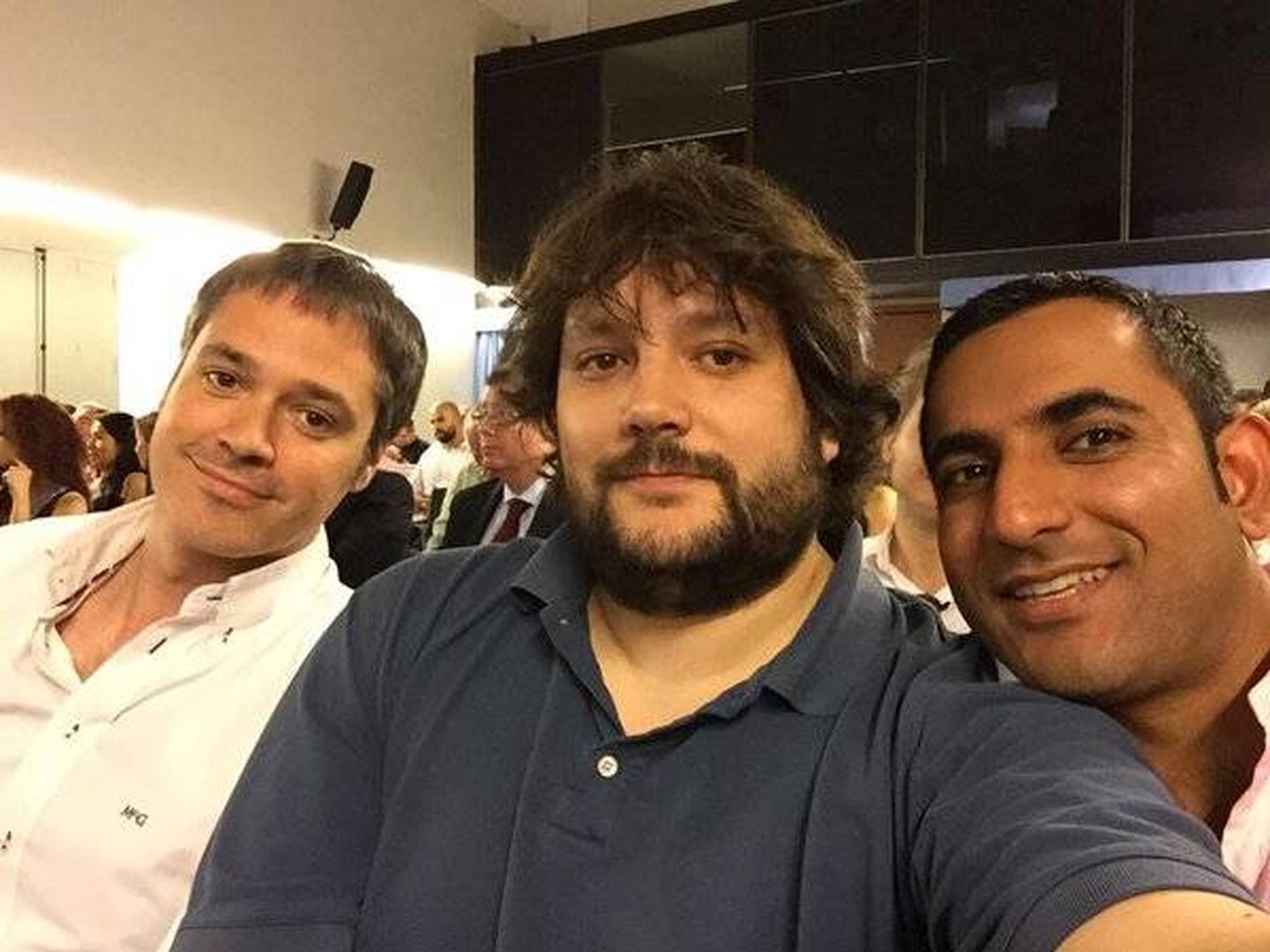 Los fundadores de Beroomers, Guillermo Ruiz, Antonio Huerta y Sunil Mahtani. (@SunilMahtani)