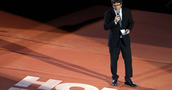 Foto: Carles Puigdemont durante un mitin independentista. (EFE)