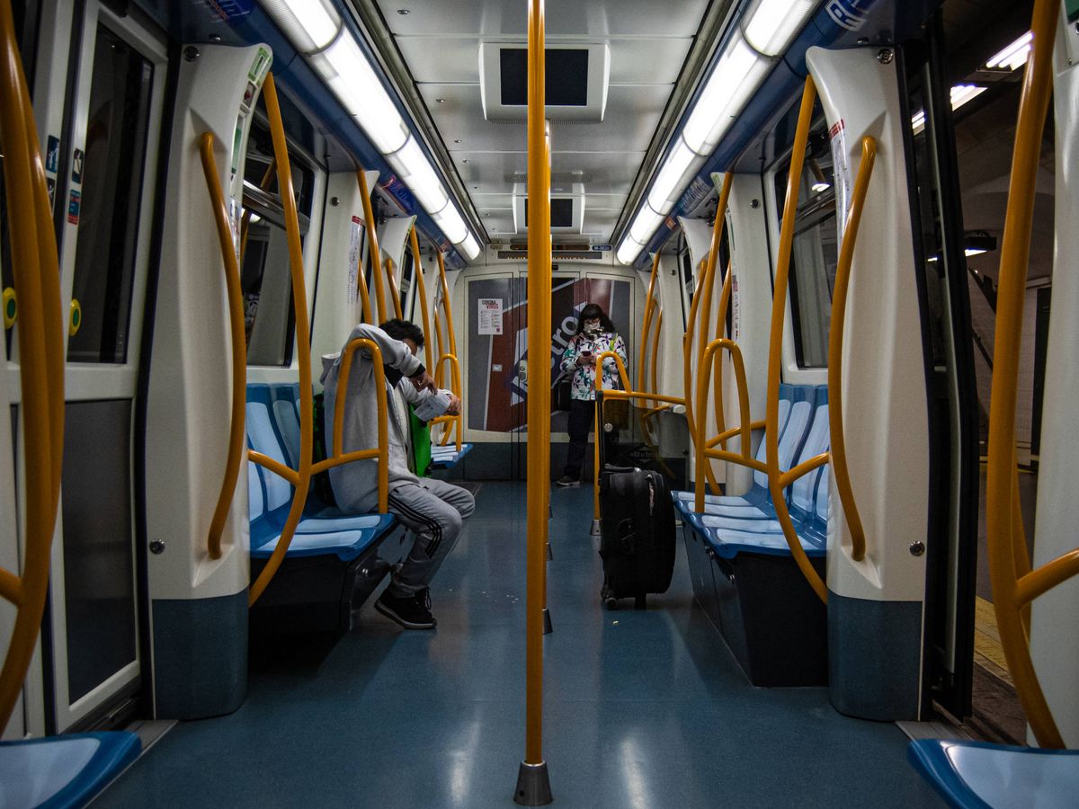 Foto: El Metro de Madrid, desierto estos días. (Carmen Castellón)