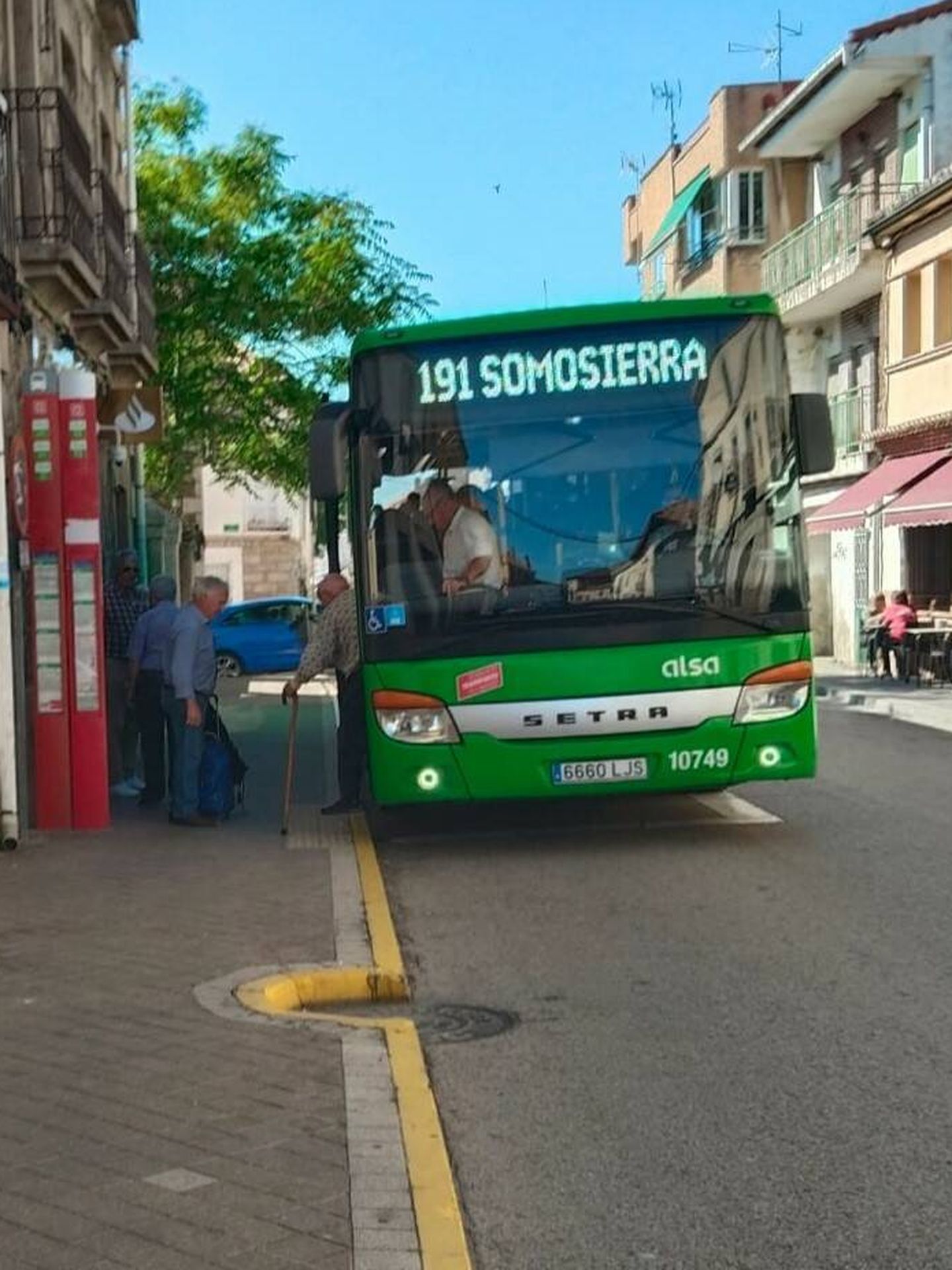 El 191, el autobús que conecta con Madrid. (Cedida)