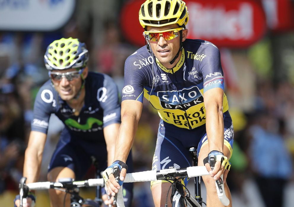 Foto: Alberto Contador y Alejandro Valverde se jugarán la victoria este sábado.